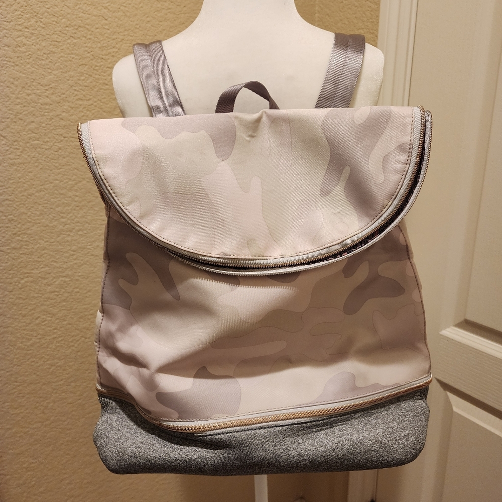 Camouflage Backpack with Gray Accents
